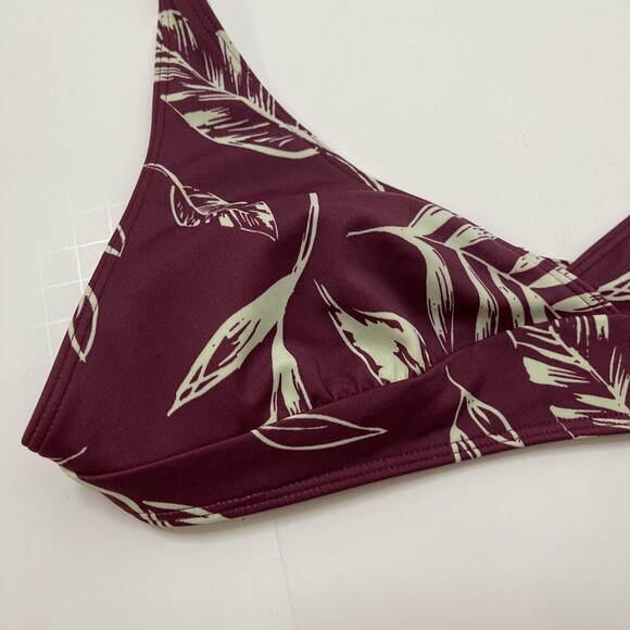 Out From Under Urban Outfitters Tropical Eggplant Bikini Halter Top Swim Medium - Picture 2 of 8